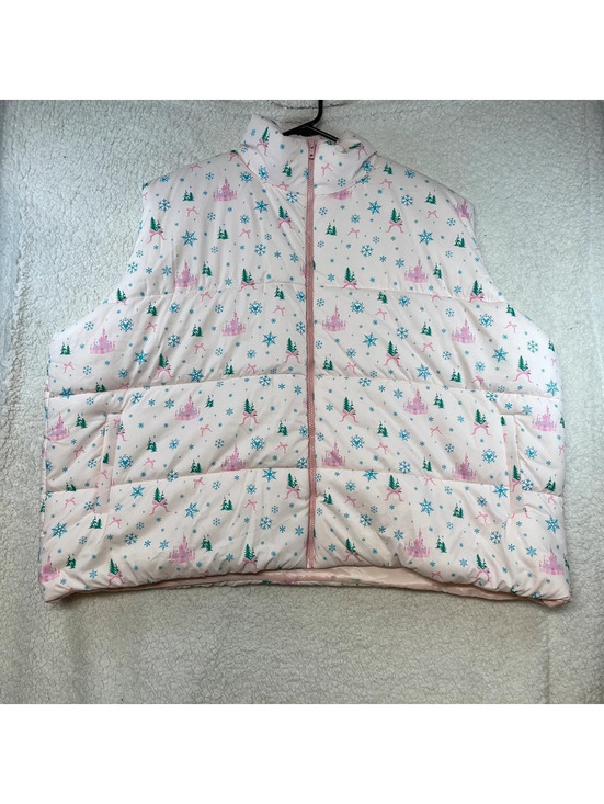 Disney Jackets & Blazers - Disney Pink Princess Castle Snowflake Puffer Jacket Girls 3X NWT